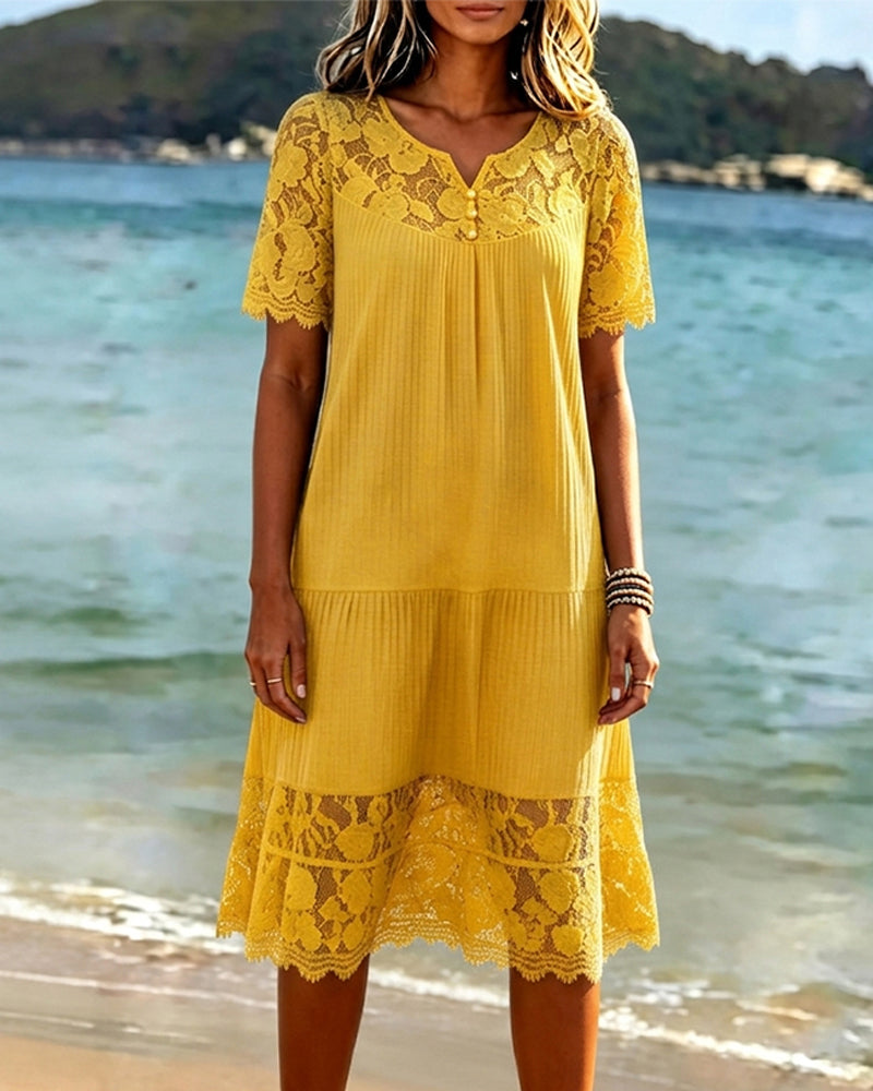 Kleid ausgeschnitten Patchwork