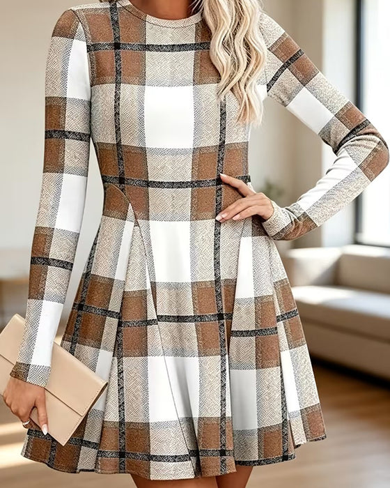 Kleid Karo Langarm