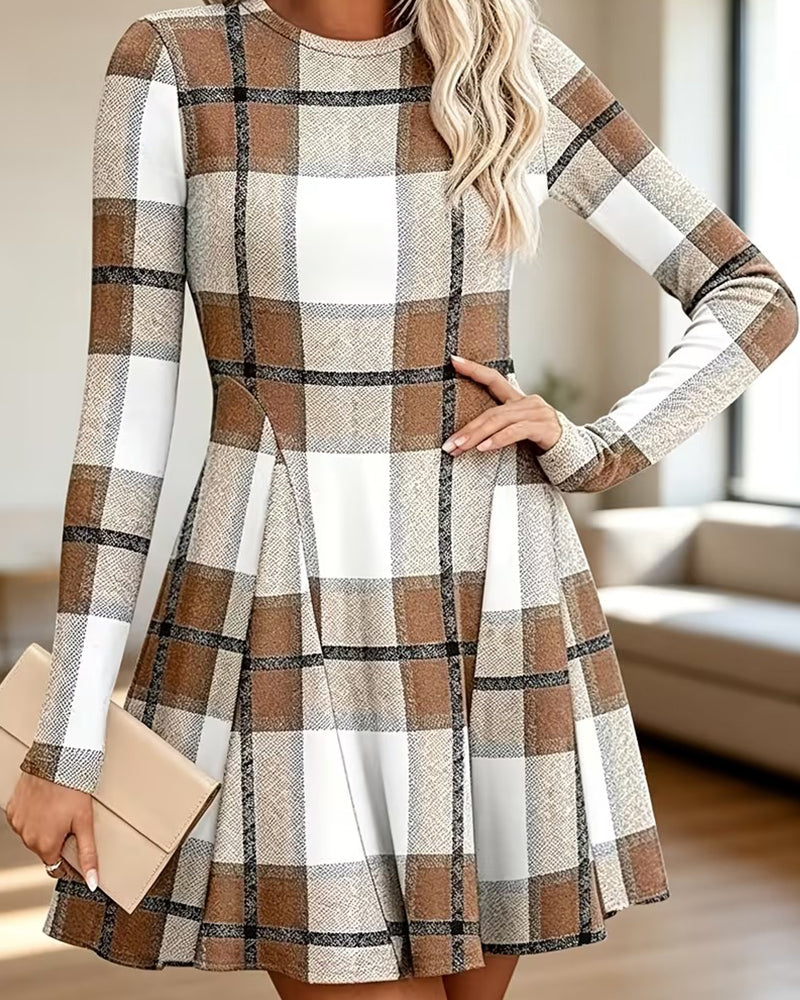 Kleid Karo Langarm