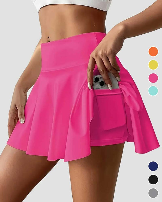Rock Hohe Taille Tennis Geknittert