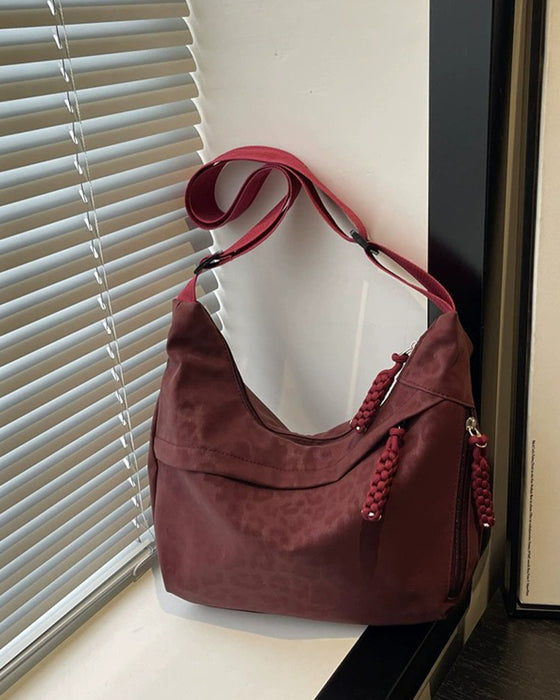 Tasche Leopardenmuster Wildleder Damen