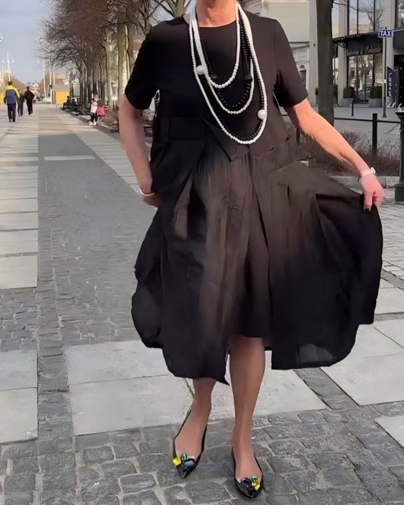 Kleid Unregelmäßig Patchwork