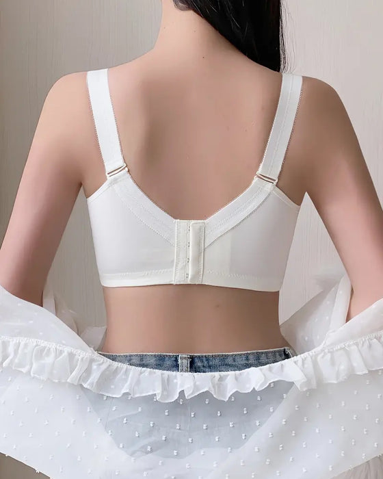 BH Elegant Voll Bedeckt Schleife Kontrast Spitze Push Up