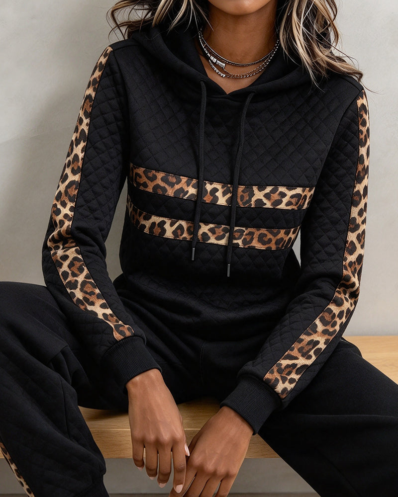 Sweatshirt Argyle Leopard Slim Fit