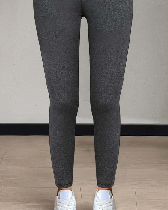 Hose Damen Tasche Einfarbig Skinny Lässig