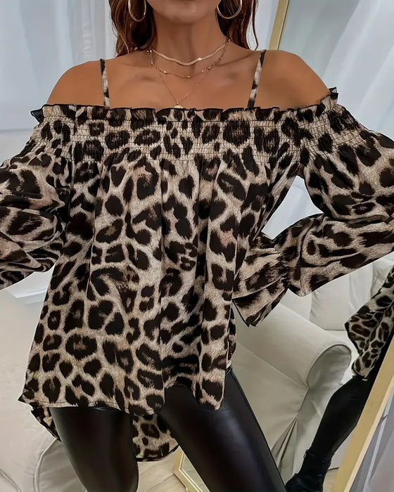 Bluse Leopardenmuster Trägertop