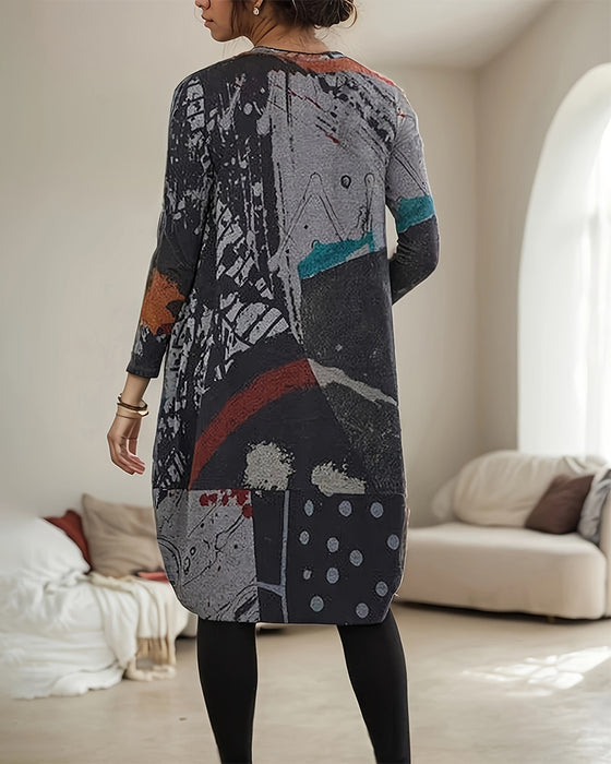 elegantes Retro Kleid mit Print