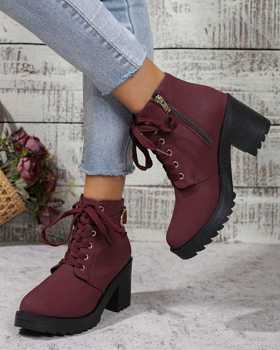 Chunky Plateau Stiefeletten