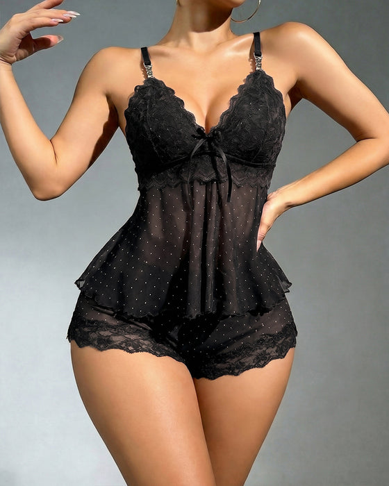 Dessous-Set Sexy Spitze Patchwork