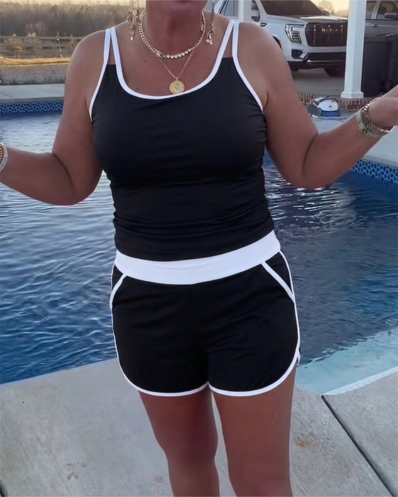 Tankini Mit Farbkontrast Paspelierung Und Biese
