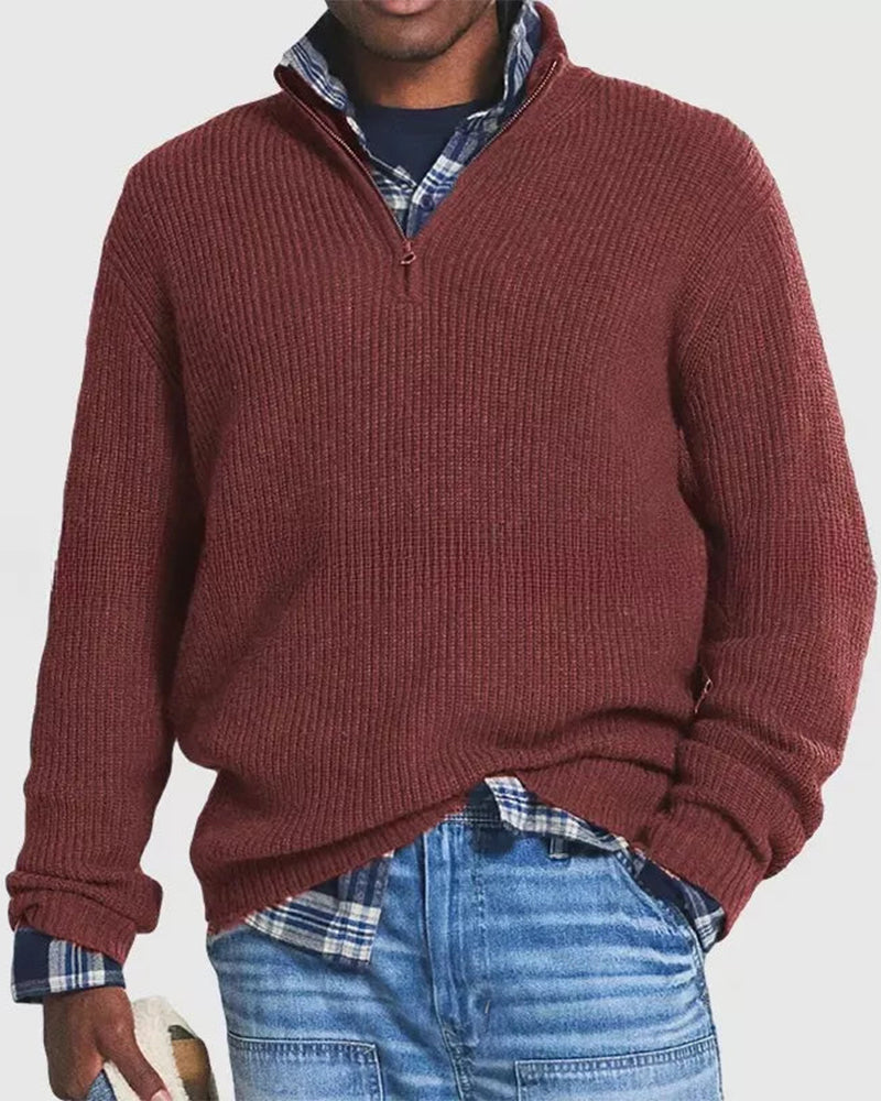 Pullover Herren Business Casual Reißverschluss