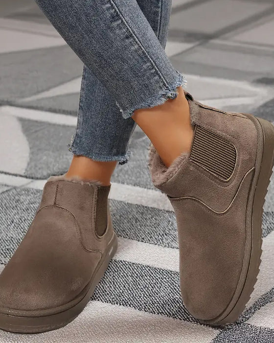 Stiefel Damen Dicke Sohle Winter Schnee