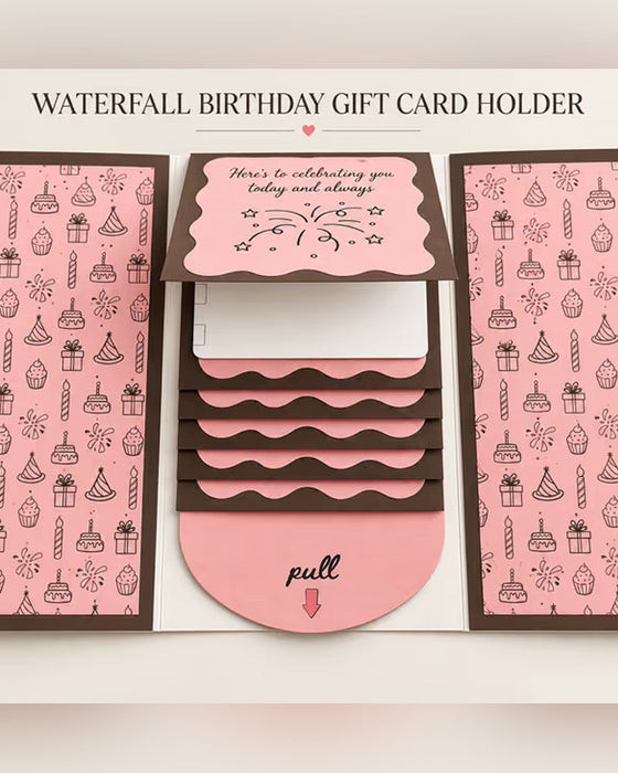 Broschüre Wasserfall Weihnachtsgeschenkkarte