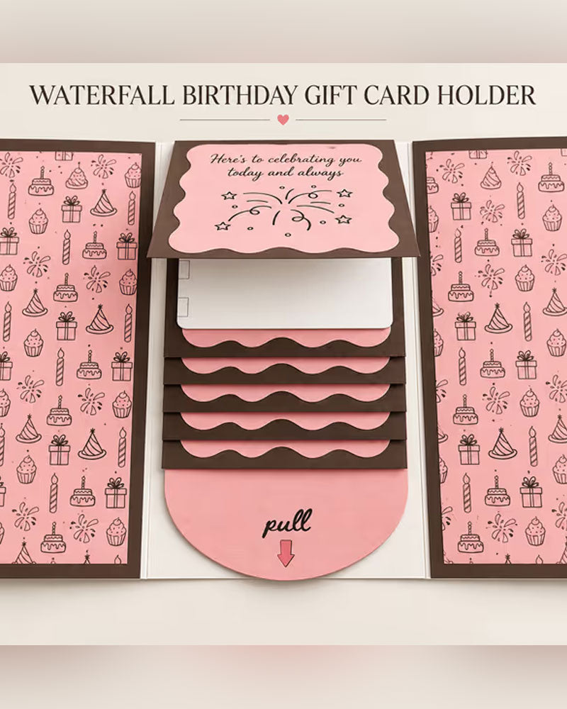 Broschüre Wasserfall Weihnachtsgeschenkkarte