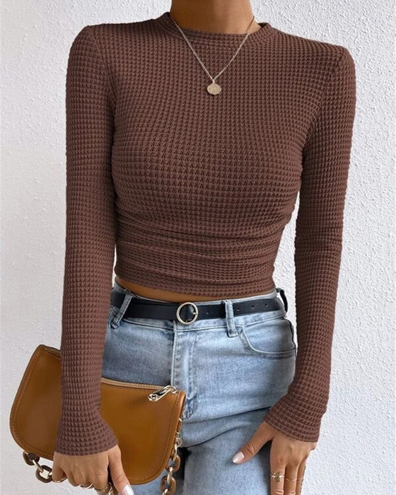 Oberteil Slim Fit Vielseitig Langarm