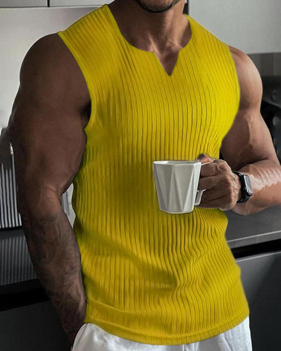 Herren Tanktop Einfarbig Sport Lässig