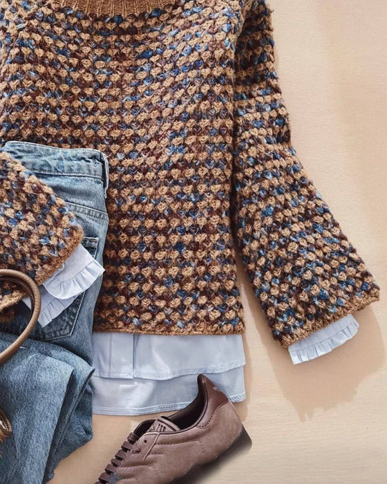 Pullover Mit Faul-Casual Und Überzieh Merkmalen