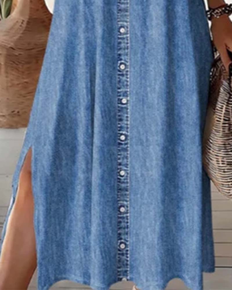 🌸Lässiges Sommerkleid für Damen mit Knopfleiste – Lässiger Stil & Komfort für jeden Tag 💐