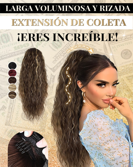 Lange Voluminöse Und Lockige Haarverlängerung