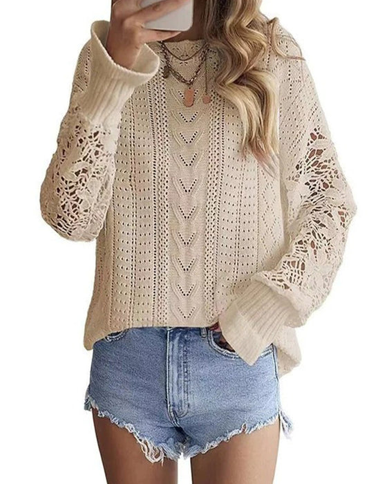 Pullover Einfarbig Rundhals