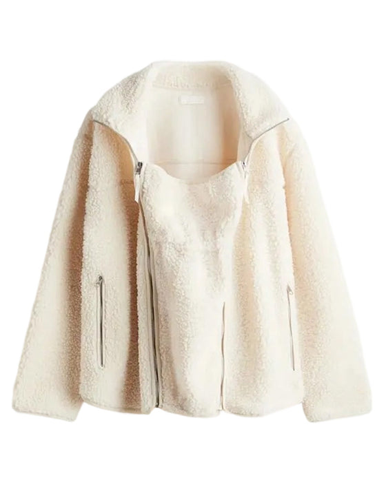Damen 2-in-1 Hüftlange Lässige Sport Außenjacke