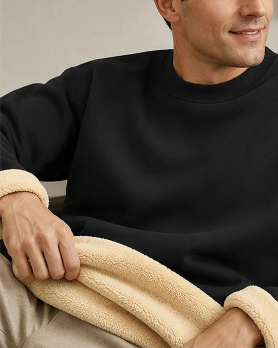 Sweatshirt Rundhals Einfarbig Herren