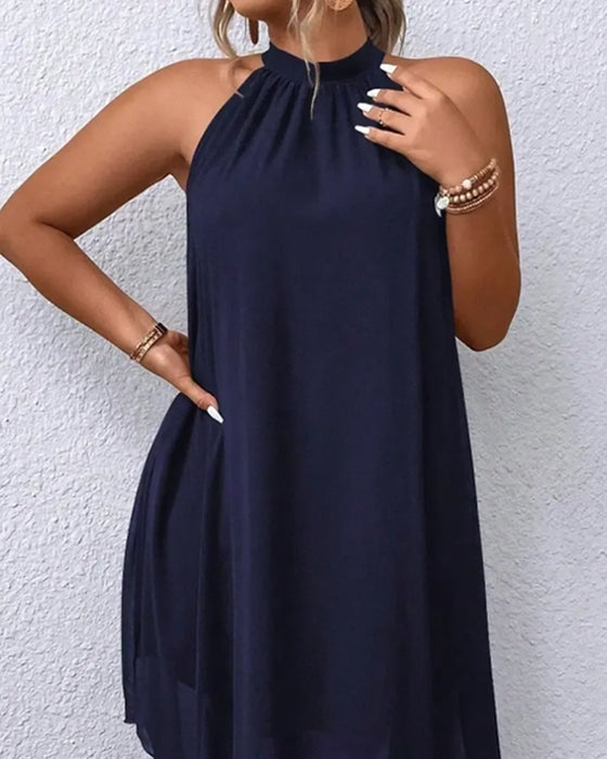 Kleid Ärmellos Halter Raffiniert