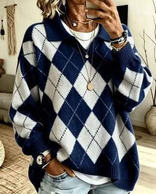 Pullover Diamant Revers Locker