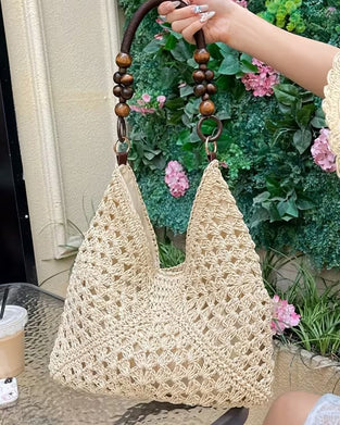 Tasche Ein Schulter Stroh
