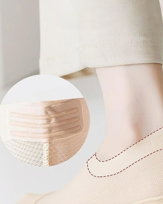Ultradünne Linersocken rutschfest aus gekämmter Baumwolle, unsichtbare Socken