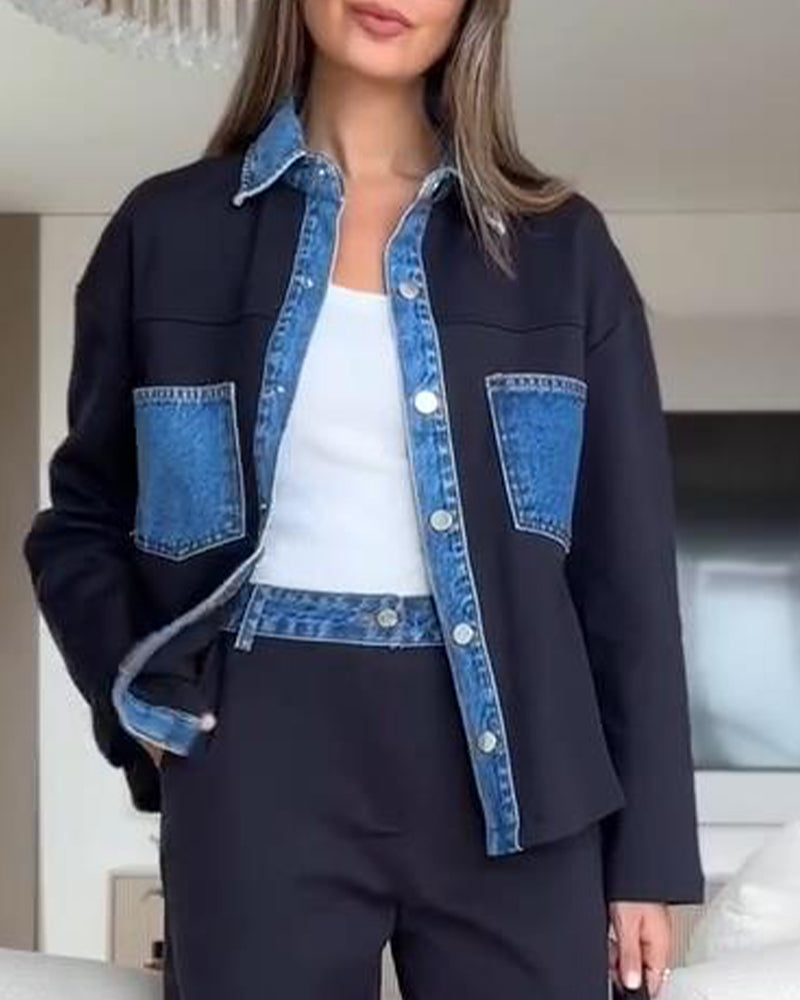 Hemd Farbkontrast Revers