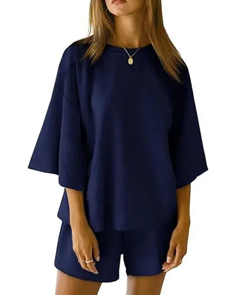 Set Elastische Taille Shorts Lässig
