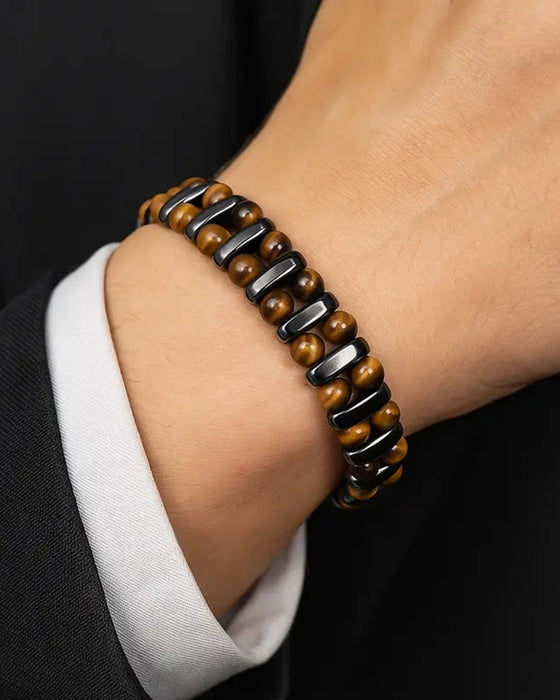 Natürliches Tigerauge Stein Armband