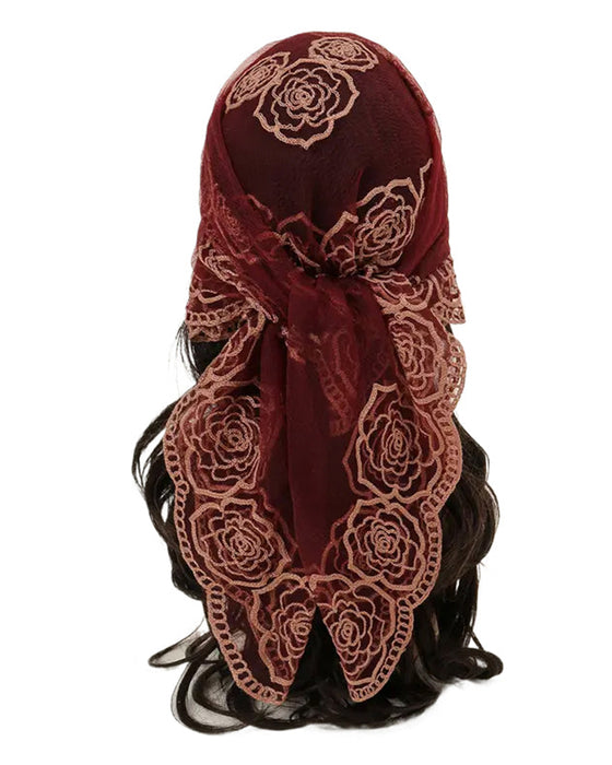 Blumen-Mesh Scallop Design Bandana