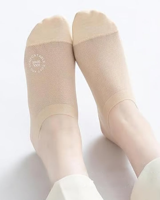 Ultradünne Linersocken rutschfest aus gekämmter Baumwolle, unsichtbare Socken