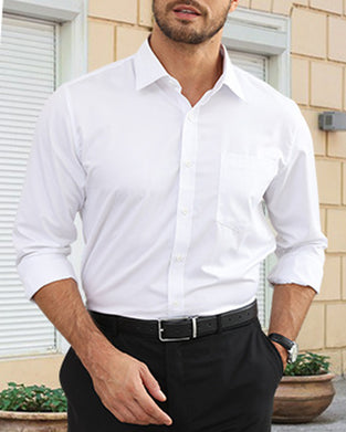 Herren Langarmhemd Uni