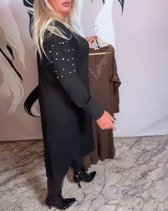 Kleid Spitze V-Ausschnitt Modisch