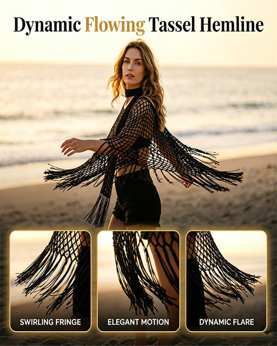 Pullover Franse Mesh Ausgeschnitten