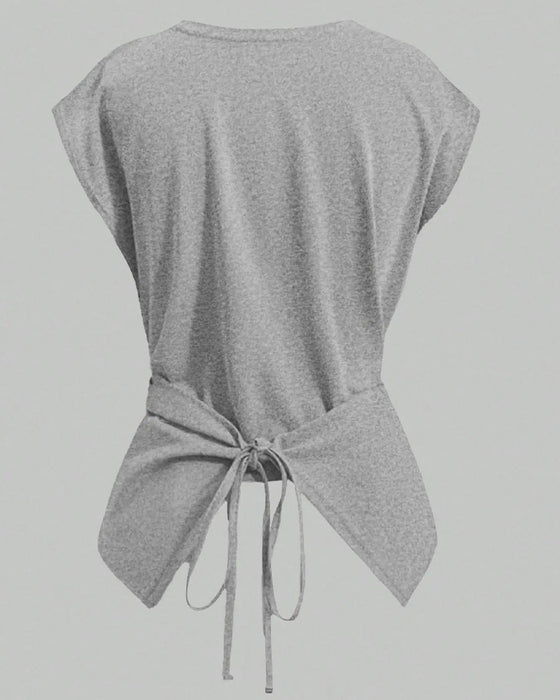 Top A Kreuzband Saum Cropped