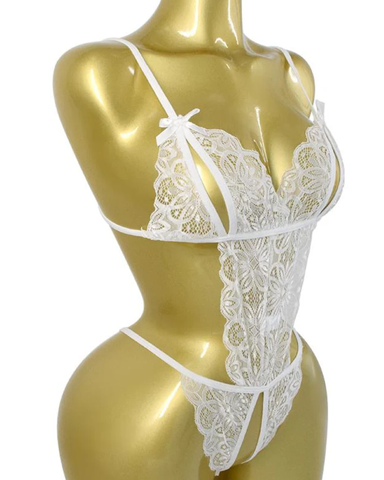 Lingerie Spitze Schleife Einteilig Sexy