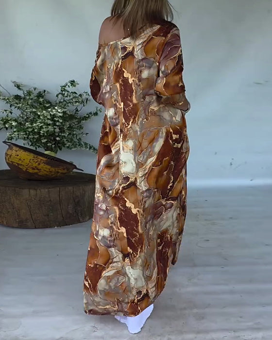 Bluse modisch Schlitz bedruckt