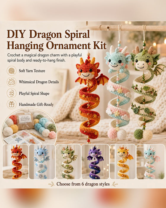 🐉 Anfängerfreundliches DIY-Set für ein verzaubertes Drachen-Spiral-Hängeornament | Komplettset inklusive aller Werkzeuge und einer Schritt-für-Schritt-Anleitung 💕