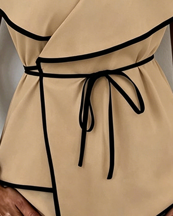 Bluse Rüsche Kreuz Binden