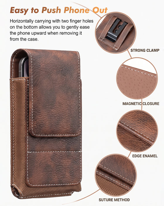🔥 Gürteltasche Handy-Holster 📱 Mehrfachtasche Lederholster Mit Kartenhalter
