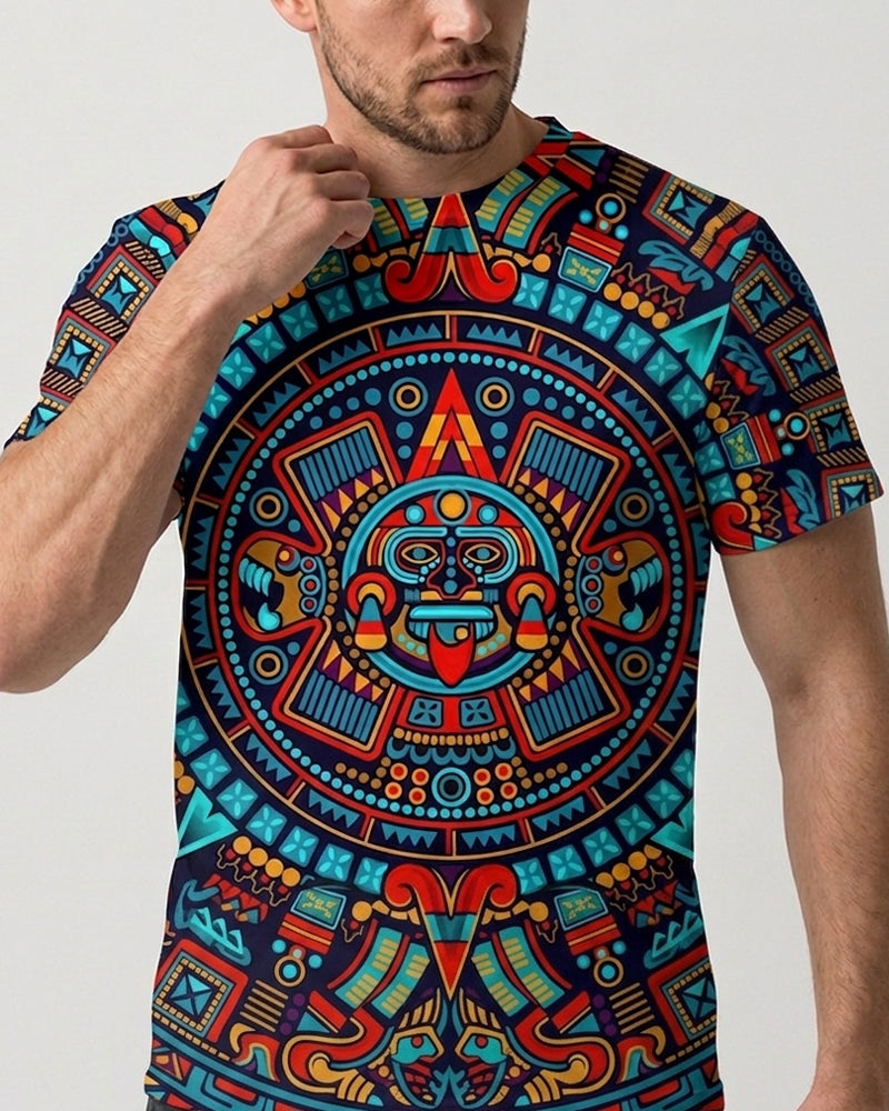 T-Shirt Rundhalsausschnitt Bedruckt Herren