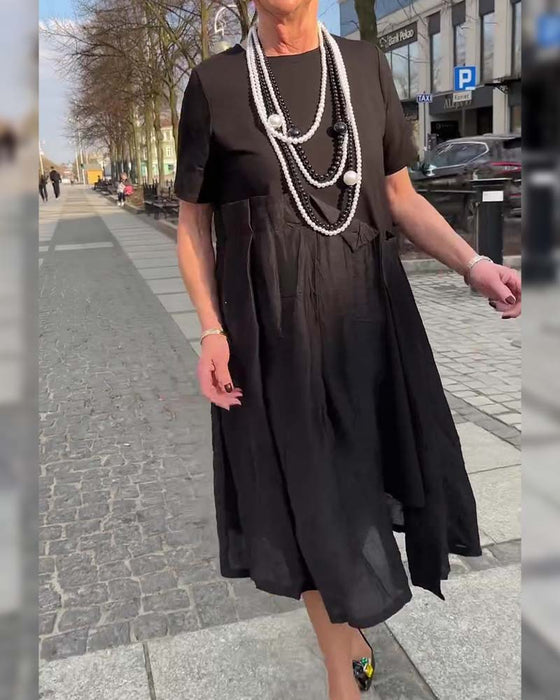 Kleid Unregelmäßig Patchwork