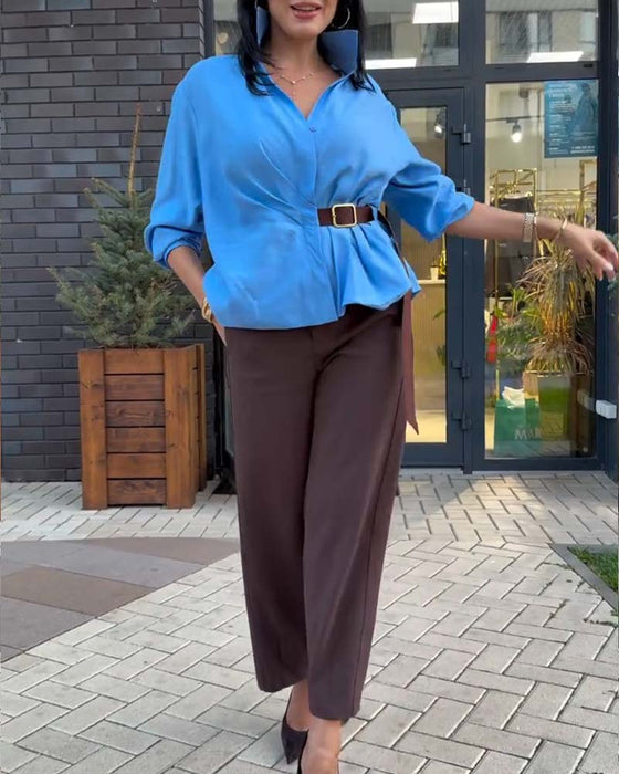 Hemd Revers Chic Stilvoll