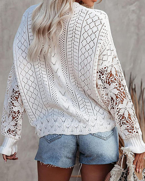 Pullover Einfarbig Rundhals