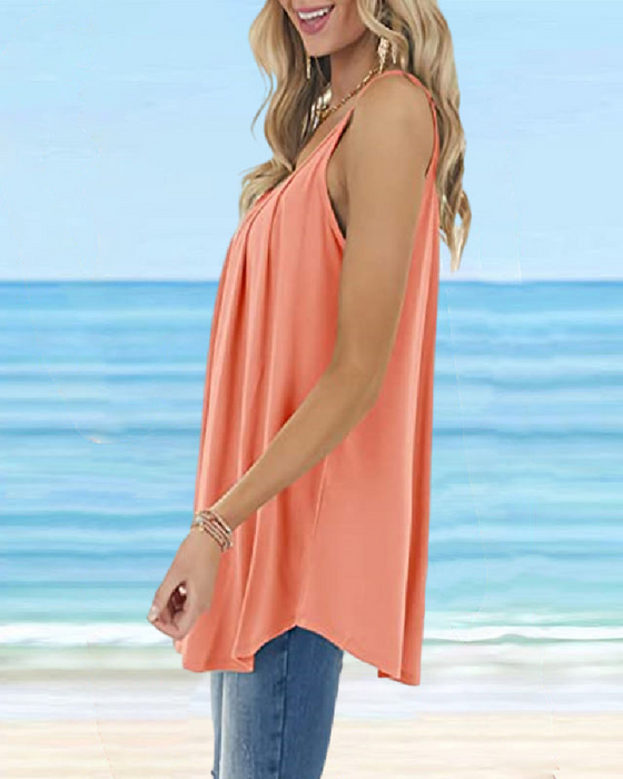 Camisole Damen Basic Rundhals