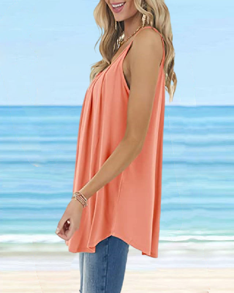 Camisole Damen Basic Rundhals